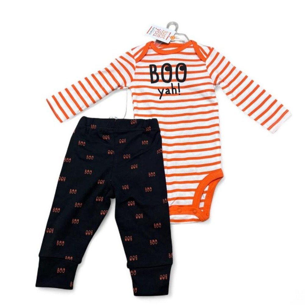 Spooky Graphic Bodysuit & Pants Set Halloween Carter's Just One You Size 6M NWT